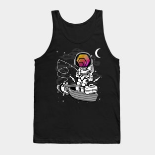 Astronaut Fishing HEX Coin To The Moon HEX Crypto Token Cryptocurrency Blockchain Wallet Birthday Gift For Men Women Kids Tank Top